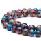 Natural Gemstone Beads for Jewelry Making,8mm Blue Imperial Jasper Polished Round Smooth Stone Boho Beads,Genuine Real Stone Beads for Bracelet Necklace 15 Inch(Blue Imperial Jasper,8mm)